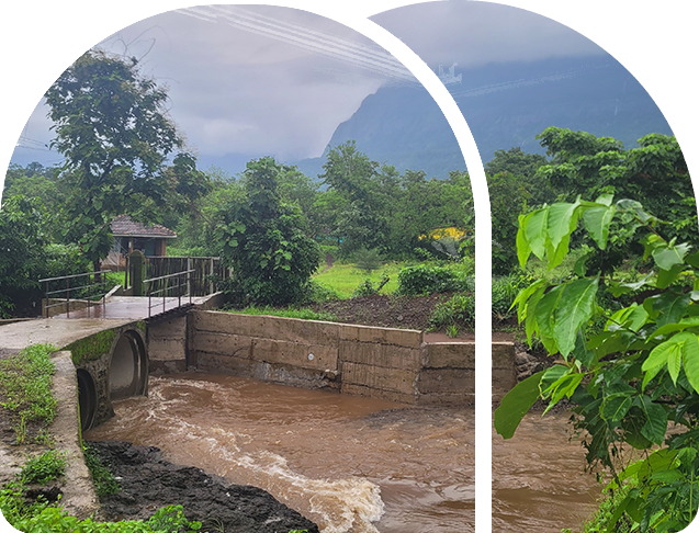 Seasonal river retreat in India